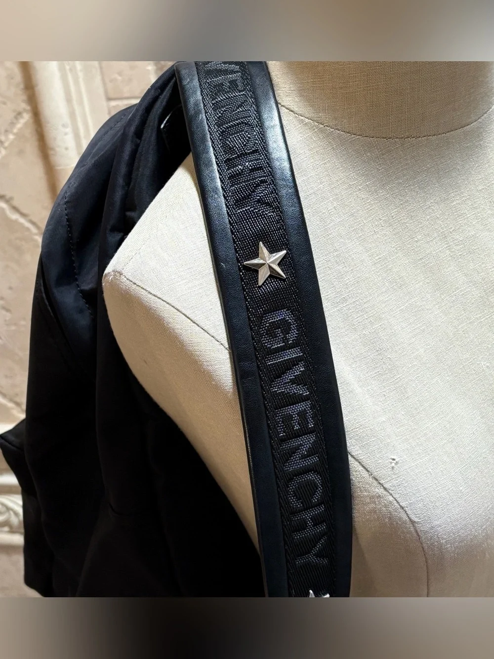 Givenchy black nylon logo backpack